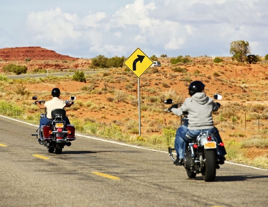 It is Illegal to Drive beside a Motorcycle